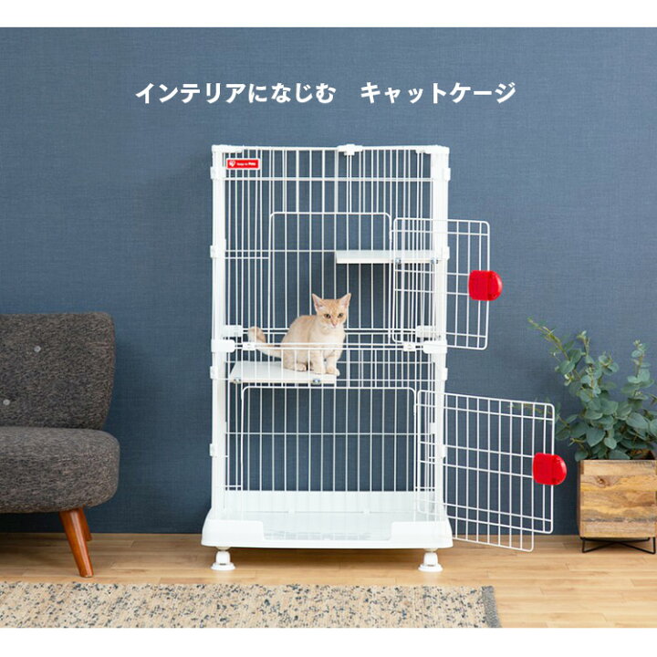 楽天市場】ペット ゲージ 猫 ミニキャットケージ PMCC-115アイリス 