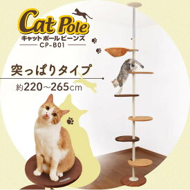 【公式】キャットタワー 突っ張り おしゃれ アイリスオーヤ送料無料 猫 木登り 猫タワー キャットポール ナチュラル ビーンズ ハンモック オレンジ 猫 つっぱり 突っ張り キャットウォーク 組立式遊具 ボンビアルコン 【D】【iris_dl】【iris_dl06】