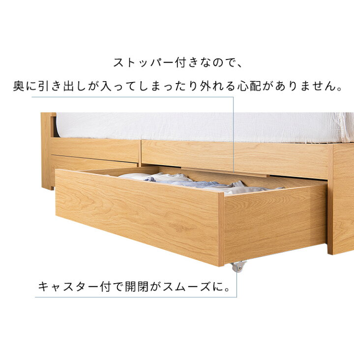 楽天市場】ベッド マットレスセット マットレス付き 収納付き ダブル 