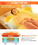 電気毛布 洗える シングル 140×80cm ダニ対策 電気 快適 温度調整 丸洗い 電気敷き毛布 シングルサイズ …