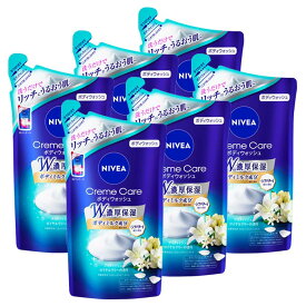 [6個セット]ニベア クリームケア ボディウォッシュ ブリティッシュロイヤルリリー 詰替 360ml 花王 NIVEA ボディソープ つめかえ用 保湿 まとめ買い しっとり うるおい ロイヤルリリー Kao 【D】