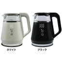 電気ケトル 温度調節 1L 温度調節機能付き 電気ケトル KTK-10 キッチン家電 1人暮らし ポット 1リットル ケトル 空焚き防止 保温機能 LEDディスプレイ ドリップコーヒー ホワイト ブラック
