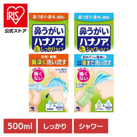 [エントリーでポイント3倍/スタンプラリー]鼻うがい 鼻洗浄 花粉 ハナノア 500mL 鼻うがい 鼻洗浄 花粉 ハナノア 鼻づまり 鼻水 雑菌 洗浄 小林製薬 コバヤシセイヤク こばやしせいやく 小林製薬 鼻から出すシャワータイプ 口から出すしっかりタイプ