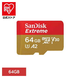 SanDisk Extreme microSDXC UHS-IJ[h 64GB SDSQXAH-064G-JN3MDSDJ[h 64GB sandisk TfBXN RpNg e f[^ۑ ϋv 掿 TfBXN