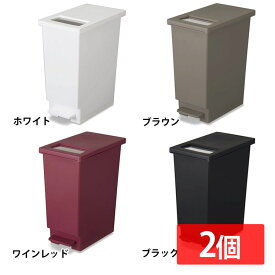 【2個セット】ユニード プッシュ&ペダル 45S ダストボックス ごみ箱 ゴミ箱 ペール 45L ペダル式 キッチン 台所 インテリア ホワイト ブラウン ワインレッド ブラック【D】【int】【iris_dl】【iris_dl03】