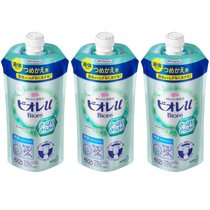 ビオレu 泡で出てくるボディウォッシュ エンジェルローズの香り 詰め替え 花王 ボディーソープ 480ml 3個