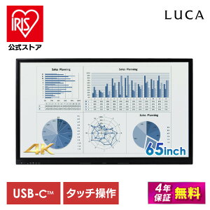 �A�C���X�I�[���} ��^�f�B�X�v���C �u���b�N 4K 65�C���` ���� �^�b�`���� �g�� �k�� Type-C�Ή� �I�t�B�X ��c �w�Z �d�q���� �^�b�`�f�B�X�v���C DO-FU656U-B * ���S�����ۏؑΏ�