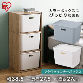 [エントリーで最大P10倍/スタンプラリー]カラーボックス 収納 収納ボックス フタ付き 収納ケース 引き出し インナーボックス シンプル FTI-38 ホワイト アイリスオーヤマ
