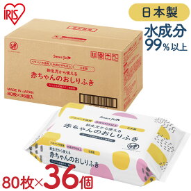 【36個セット】おしりふき 赤ちゃん 送料無料 ベビー 日本製 のお尻拭 80枚入 おしり拭き お尻拭き 新生児 パラベン不使用 日本製 無香料 80枚 水99.9％ お尻ふき 【D】