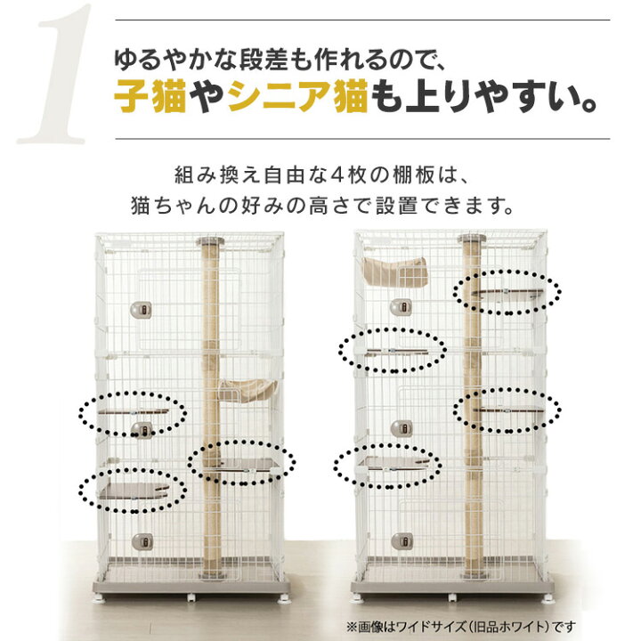 楽天市場】キャットランドケージ スリム ホワイト PCLC-703 キャット 