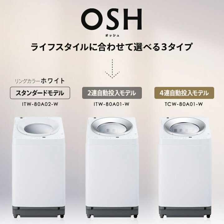 IRISOHYAMA/アイリスオーヤマ 8kg洗濯機 ITW-80A02-W 2023年製No.3422 