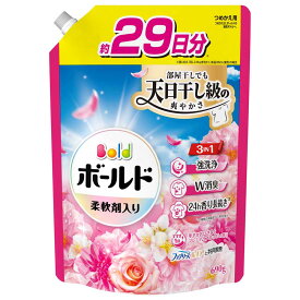 [エントリーでポイント3倍/スタンプラリー]柔軟剤入り洗剤 衣類用洗剤 ボールド 液体 ボールドジェル つめかえ用 超特大サイズ 690g ピーアンドジー 液体洗剤 洗濯用洗剤 衣料用洗剤 3in1 柔軟剤入 Bold 詰め替え すすぎ1回 超特大 P&G ブロッサム フレッシュサボン