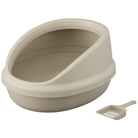 ＼新商品／【公式】 猫 トイレ 大型 ハーフカバー 大きめ 蓋つき 屋根付き 飛び散らない 猫のトイレ 猫用 ネコトイレ おしゃれ 本体 低い ねこ 子猫 シニア スコップ付 シンプル かわいい 丸洗い 清潔 アイリスオーヤマ P-NE-500-H*