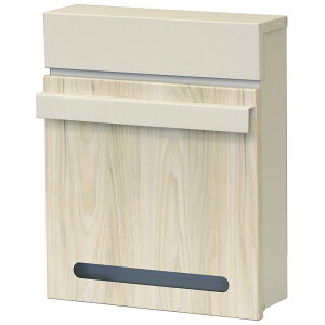 ポスト 壁掛け 郵便受け 【Lucca(ルッカ)】壁掛けポスト WM-001壁掛けポスト MOJYU モジュ おしゃれ 北欧風 完成品 取り付け簡単 ガルバナイズド処理 Lucca ルッカ MOJYU グレージュ/ホワイト木