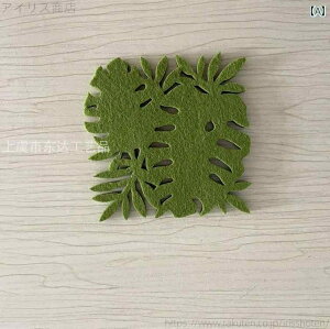 【送料無料】コースター おしゃれ キッチン 雑貨 インテリア 不織布 フェルト 吸収性 生地 滑り止め 断熱 ダイニング テーブル マット 緑 紫 グレー