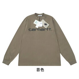 限定セール Carhartt WIP カーハート Tシャツ ロングスリーブ 長袖 プリント クルーネック メンズ レディース ユニセックス カットソー カジュアル ルーズフィット トップス 男女兼用 正規品 送料無料