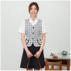 楽天市場 I1610 春夏用 事務服 Ol ベスト ブラック ホワイトかわいい 事務 制服 仕事 仕事服 オフィス ユニフォーム 事務服 Ol ベストスーツ かわいく働こiro Iro