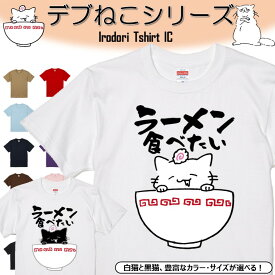 【長袖・ドライ有】 おもしろ猫tシャツ 【ラーメン食べたい（しょかき）】 おもしろ tシャツ 選べる イラスト 動物 猫 ねこ cat にゃんこ ネタ 文字 ネコ かわいい ゆるキャラ キッズ 子供 大人 ギフト プレゼント 名言 ウケ狙い 部屋着