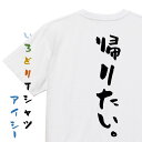 【長袖・ドライ有】脱力系Tシャツ【帰りたい。】おもしろTシャツ ネタTシャツ 文字Tシャツ ギフト プレゼント 贈り物 メッセージ 名言 団体 ウケ狙い 誕生日 記念日 職場 飲み会 推し活 出し物 発表会 学生
