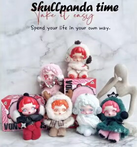 POP MART SKULLPANDA �|�b�v�}�[�g �X�J���p���_ �E�B���^�[�V���t�H�j�[�V���[�Y �u���C���h�{�b�N�X �L���[�g�Ȃʂ�����݃y���_���g �A�N�V�����t�B�M���A �g�����h�̂������� �R���N�^�u��