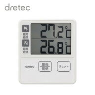【エントリー＋P5倍全商品対象】ドリテック 室内室外温度計 O-285IV メール便対応 温度計 デジタル 大画…