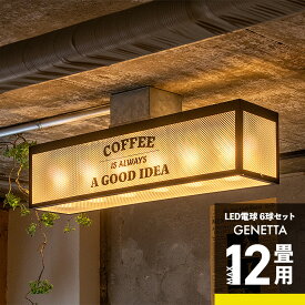 【LED電球セット シーリングライト おしゃれ 照明 ライト 6灯 ジェネッタ LED 対応 照明器具 天井照明 ディスプレイ シンプル インダストリアル 北欧 西海岸 和室 和風 カフェ サイン 玄関 ウェルカム 子供部屋 リビング 寝室 モダン ダイニング用 インテリア 間接照明】