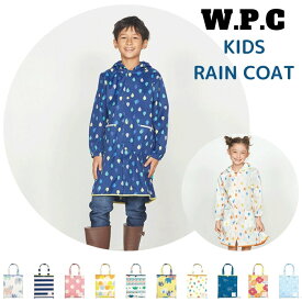 レインコート キッズ 11種類 Mサイズ Lサイズ 収納袋付き KIDS RAINCOAT 撥水 はっ水 レインウェア 雨具 カッパ 雨合羽 男の子 女の子 子供用 雨 かわいい ポップ ランドセル可 通学 ギフト プレゼント WPC. メール便対応