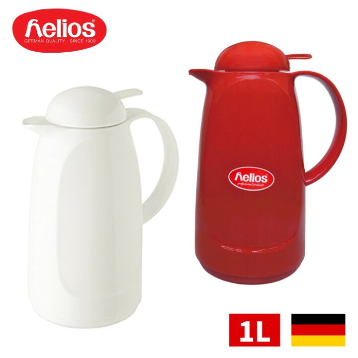 楽天市場 あす楽 Helios Relax Push リラックス プッシュ ドイツ製 卓上 ガラス製魔法瓶 1l 1リットル 水筒 マグ 保温 ポット キッチン用品 北欧 シンプル かわいい おしゃれ ヘリオス 彩り空間