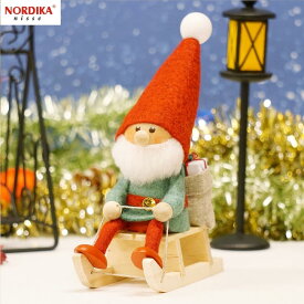 ノルディカニッセ そりに乗ったサンタ Joy to the world NRD120758 木製 人形 デンマーク クリスマス プレゼント ギフト 飾り 窓 子供 大人 おもちゃ 新作 北欧 インテリア