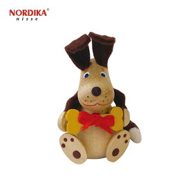 ノルディカニッセ お菓子を抱えた犬 Joy to the world NRD120769 木製 人形 デンマーク クリスマス プレゼント ギフト 飾り 窓 子供 大人 おもちゃ 新作 北欧 インテリア