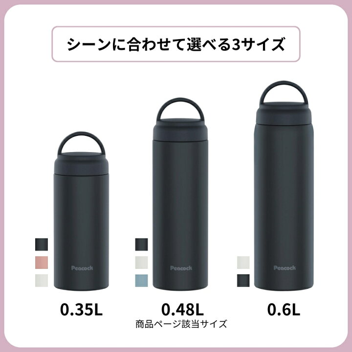 楽天市場】ピーコック 水筒 スクリュー マグボトル AKZ-48 480ml 真空 
