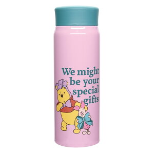 ディズニー ステンレスボトル 水筒 480ml 直飲み 保温 保冷 軽量 軽量 持ち手付き 子供 大人 温冷両用 くまのプーさん ベイマックス