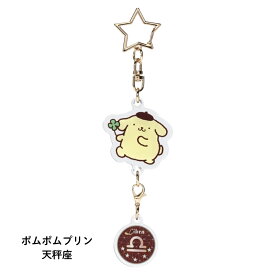 スケーター ZAKH1 アクリル星座キーホルダー メール便対応 キーホルダー チャーム 金具 かわいい 星座 サンリオ キティ クロミ マイメロディ ポムポムプリン ハンギョドン シナモロール キャラクター