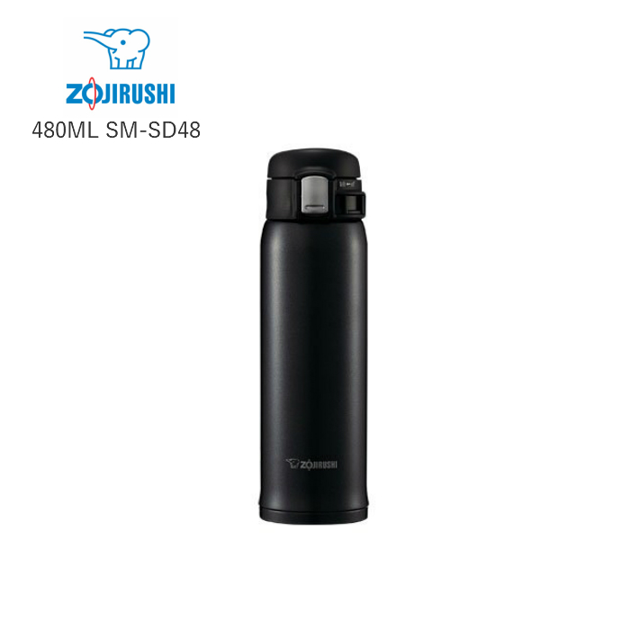 ZOJIRUSHI Water Bottle Stainless 480ml SM-SD48-BC Silky Black  New in Box