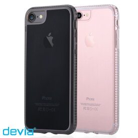 iPhone 8plus 7plus 用 DEVIA クリアケース 耐衝撃 エアークッション 衝撃対応 アイフォン iPhoneケース カバー