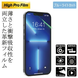 Nothing Phone (2)対応 ハイプロフィルム ブルーライトカット 割れないスマホ保護フィルム TPUフィルム 超薄型0.14mm 透明 指紋防止 気泡軽減 目に優しい 指紋認証対応 液晶保護フィルム