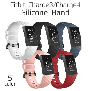 FitBit Charge3 Charge4 VR oh xg  JX^ 炩 X|[c tBbglX jO X}[gEHb` ȒP Hsv / Deluxe Series Sport Silicone Watch Band
