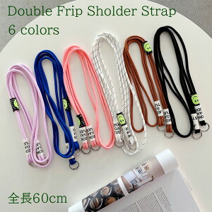 iPhone X}z R Xgbv̂ O iphone V_[ Xgbv 60cm ؍ IV  񂩂 ΂߂ R Ԃ X}zXgbv /MiraiZakka Sholder strap smile mark double fook