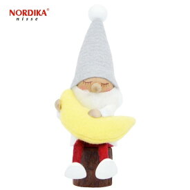 ノルディカニッセ お座りねんねサンタ 月 サイレントナイト NRD120724 木製 人形 デンマーク クリスマス プレゼント ギフト 飾り 窓 子供 大人 おもちゃ 北欧 インテリア