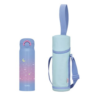 店内全品対象エントリーで+P5倍★サーモス 水筒 ポーチ 2点セット 500ml JNR-503G APG-502 ワンタッチ 直飲み カバー付き マグ 子供 大人 おしゃれ ステンレス ボトル 保冷 保温 軽量