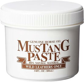 マスタングペースト MUSTANG PASTE 100ml ホースオイル 馬油 天然ホースオイル レザー用 保革ケア 靴 カバン ベルト グローブ 革ジャン 手入れ用 馬油配合 日本製 保革 革 靴 カバン 鞄 バッグ ベルト グローブ 革ジャン お手入れ 手入れ 靴磨き レザーメンテナンス