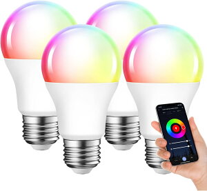 X}[gd LEDd X}[gCg E26 60W` 810lm dF F F RGBCW}`J[ Av F 2.4GHz Wi-Fi u Alexa/Google HomeΉ