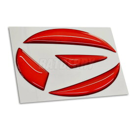 BATBERRY ドーミングエンブレム ダイハツver01 メタリックレッド ハイゼット トラック S500P/S510P エンブレム フロント用 メタリックカラー 1個