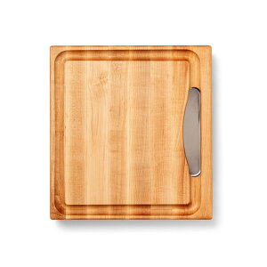 John Boos Newton Prep Master Maple Wood Reversible Cutting Board with Juice Groove and Pan, 15 inches x 14 Inches x 2.25 Inches by John Boos