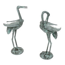 Achla Designs PC01 Preening Pair Crane Animal Bird Statue Garden Accent