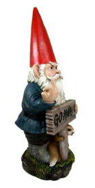 Ebros Rude Garden Greeter Go Away!ノームドワーフ リスフリッピングザバードノーム ノーム ノーム 像 高さ17.75インチ パティオ アウトドア プールサイド 置物 風変わり マジカルノーム 装飾 新築祝