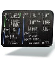 ショートカットキー マウスパッド 早見表 Windows用 黒