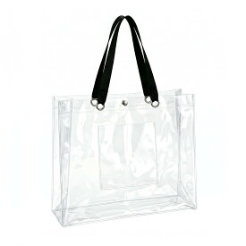 GOODCHI 透明バッグ ビニールバッグ クリアバック W40×D15×H40cm 防水 丈夫 透明 トートバッグ 推し活 オタ活 プール 多用途
