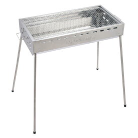 バーベキューコンロ バーベキューグリル BBQ ステンレス ファミリーグリル 600 4~6人用 ハイ・ロー高さ2段階 組立簡単 軽量
