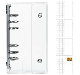 シール帳 A6 スリムタイプ 19.2cm 11cm 透明 20枚リフィル付き 3サイズ選べる M5 A6 A7 シール収納ファイル クリアバインダー 女の子向け かわいい 手帳 アルバム DIYデコ